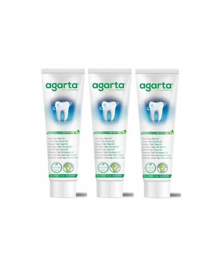 Agarta Doğal Bitki Özlü Diş Macunu 100 ML 3 Adet