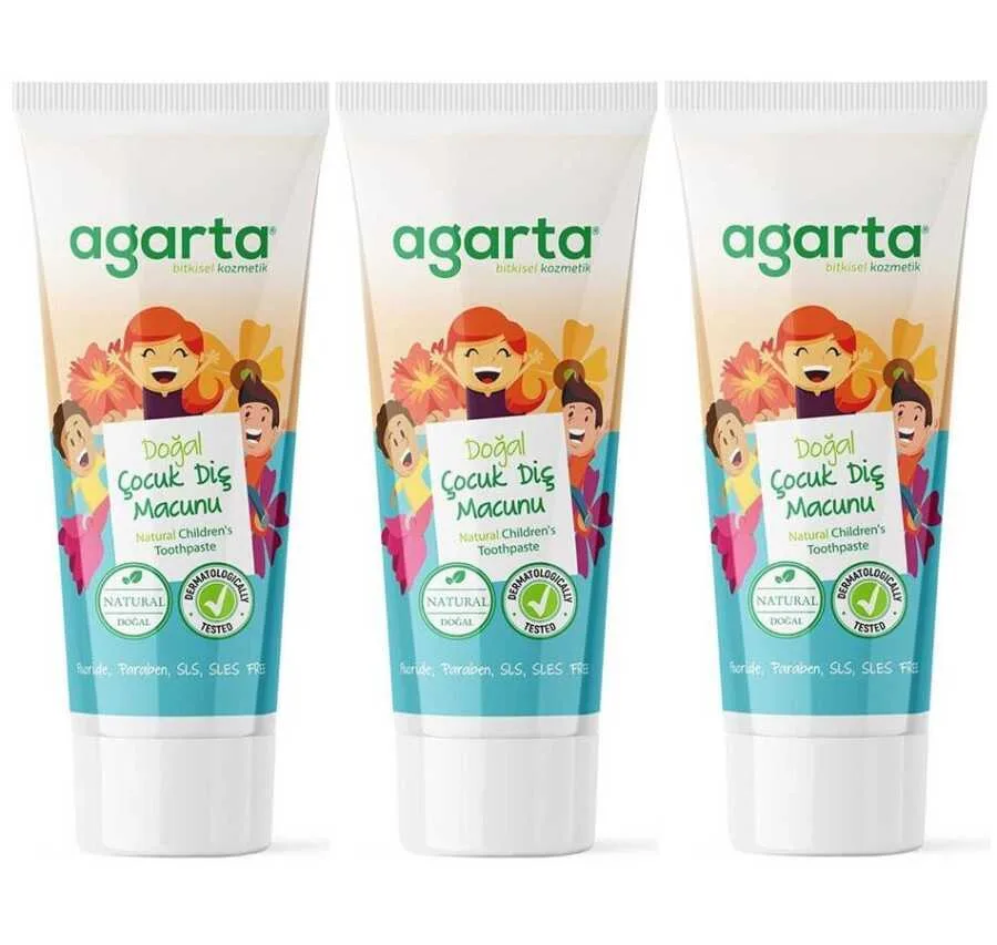 Agarta Doğal Çocuk Diş Macunu 75 ML 3 Adet
