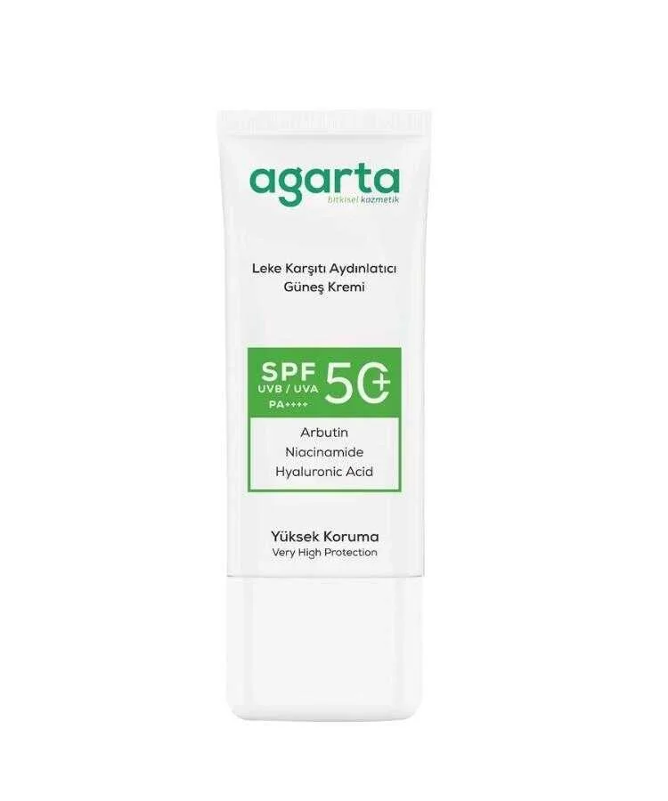 Agarta Doğal Leke Karşıtı Aydınlatıcı Güneş Kremi Spf50+ 50 ML