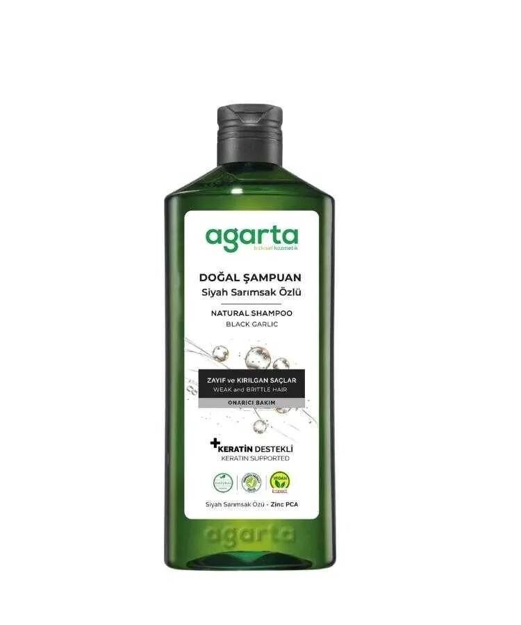 Agarta Siyah Sarımsak Özlü Saç Dökülmesine Karşı Şampuan 400 ml