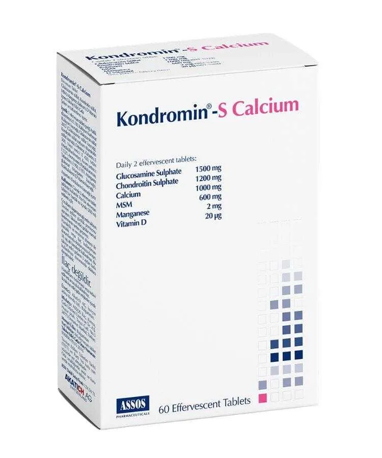Assos Kondromin-S Calcium 60 Efervesan Tablet