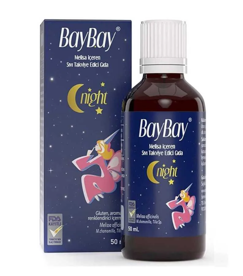 BayBay Night Melisa İçeren Bitkisel Damla 50 ml
