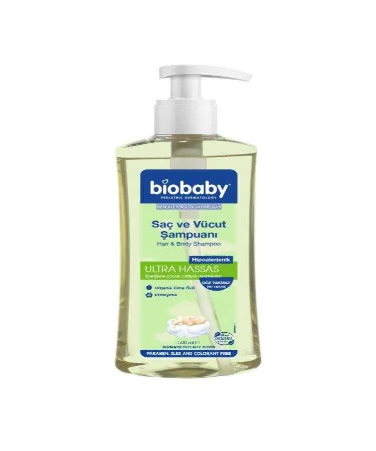 Biobaby Ultra Hassas Saç Ve Vücut Şampuani 500 ML