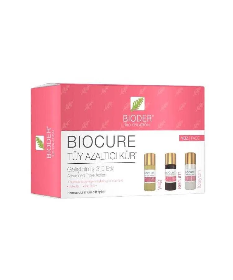 Bioder Biocure Tüy Azaltıcı Kür 3 x 5 ml - Yüz Bölgesi