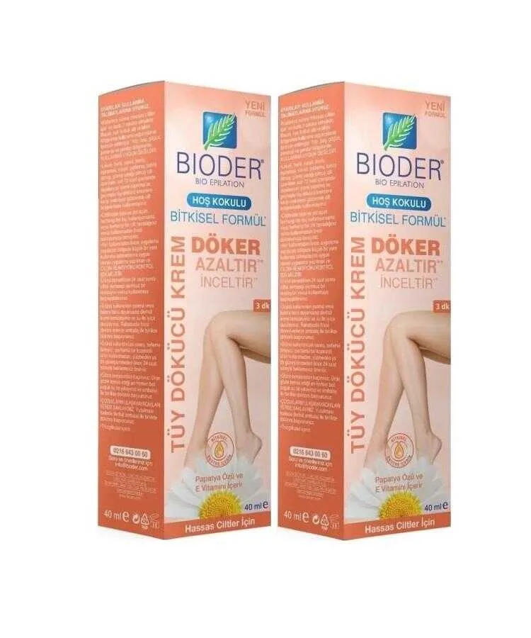 Bioder Tüy Dökücü Krem Hassas Cilt 40 ML 2 Adet