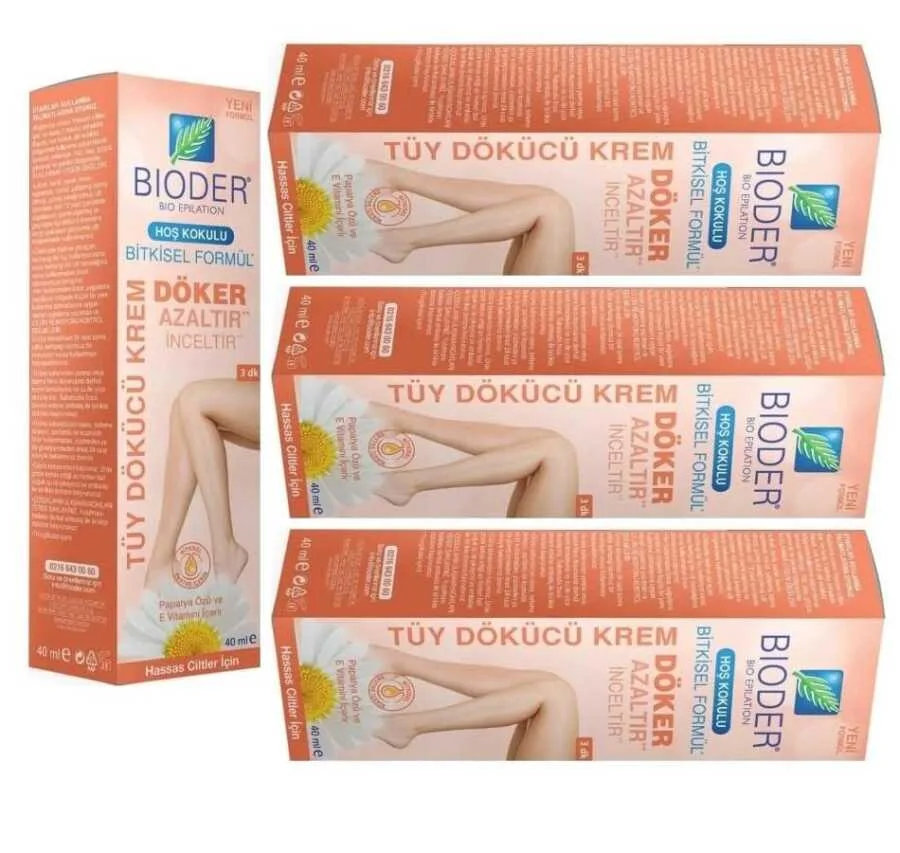 Bioder Tüy Dökücü Krem Hassas Cilt 40 ML 4 Adet