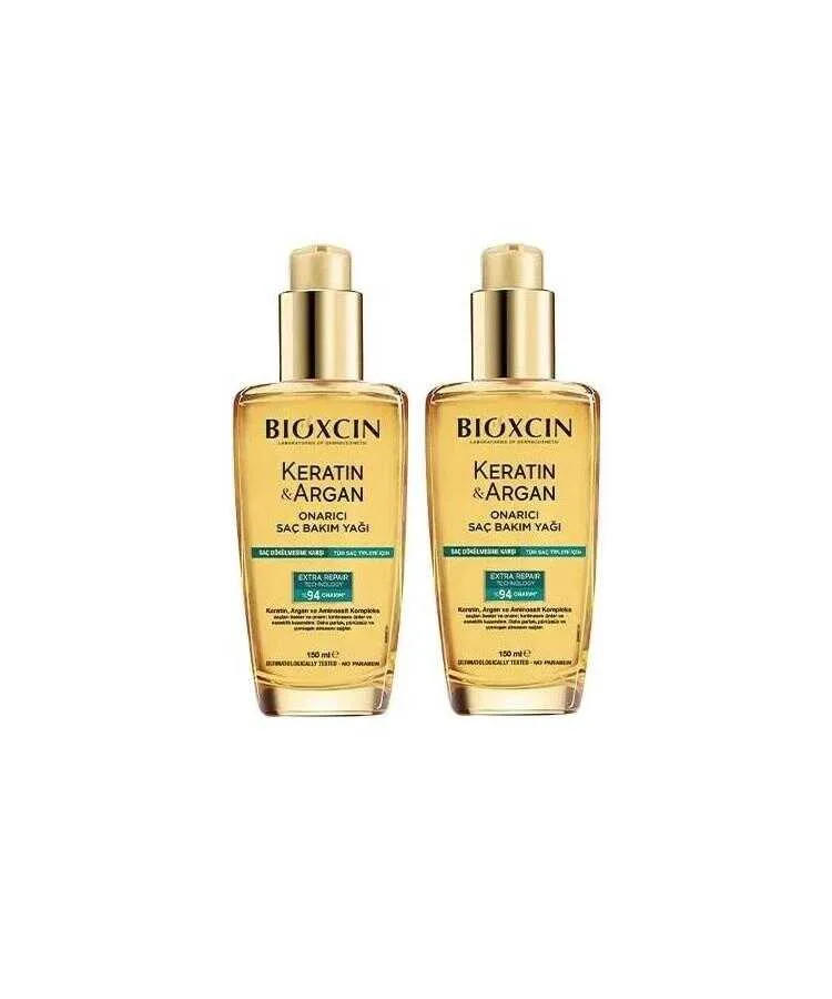 Bioxcin Keratin Argan Onarıcı Saç Bakım Yağı 150 ML 2 Adet
