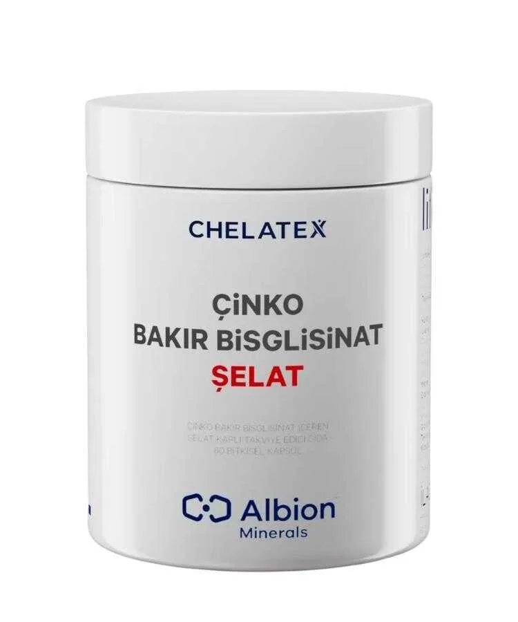 Chelatex Çinko Bakır Bisglisinat Şelat 60 Kapsül
