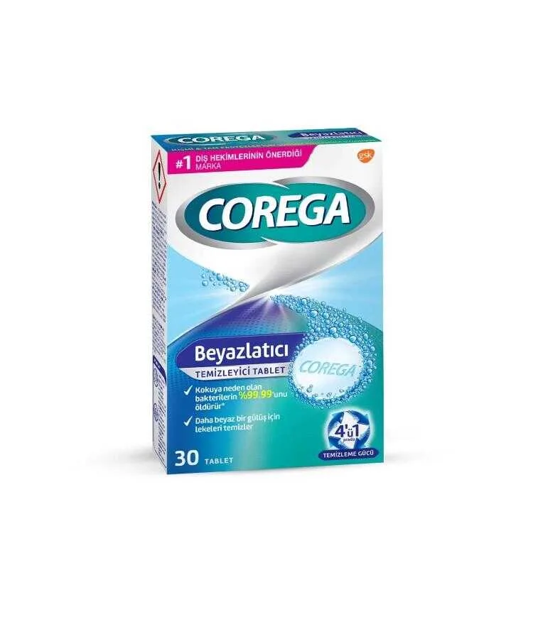Corega Temizleyici Beyazlatıcı 30 Tablet