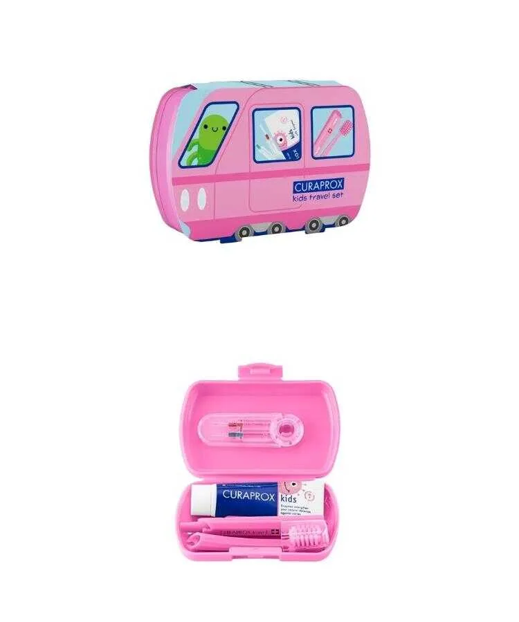 Curaprox Çocuk Seyahat Seti Pembe