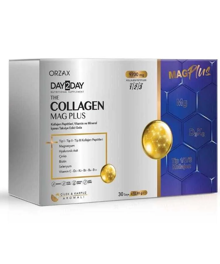 Day2Day Collagen Mag Plus Çilek Karpuz Aromalı 30 Saşe
