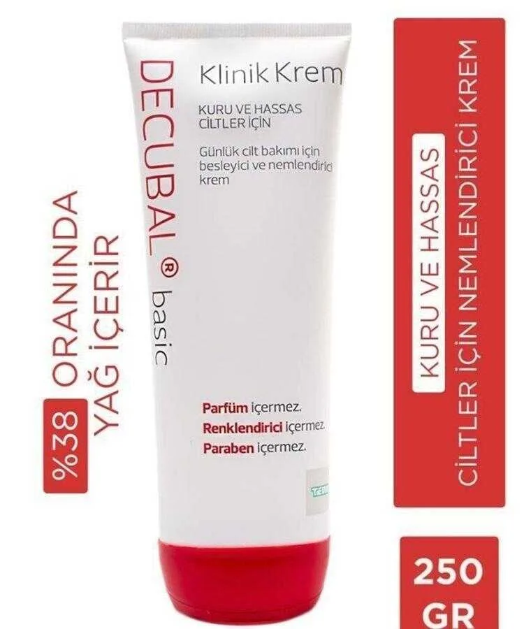 Decubal Basic Kuru ve Hassas Ciltler İçin Nemlendirici Krem 250 Gr