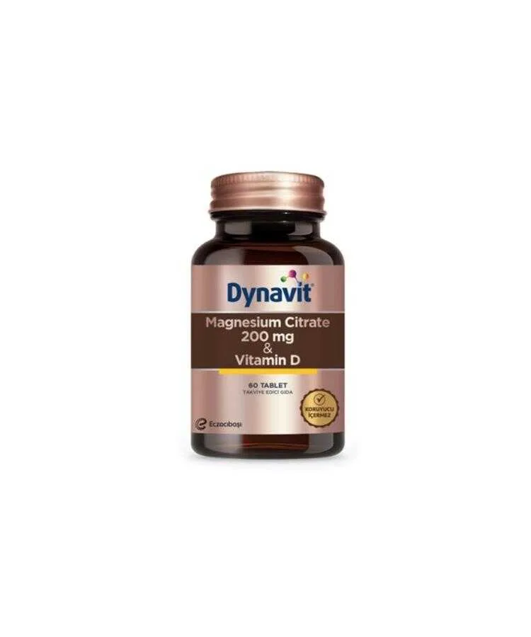 Dynavit Magnesium Citrate 200 mg & Vitamin D 60 Tablet