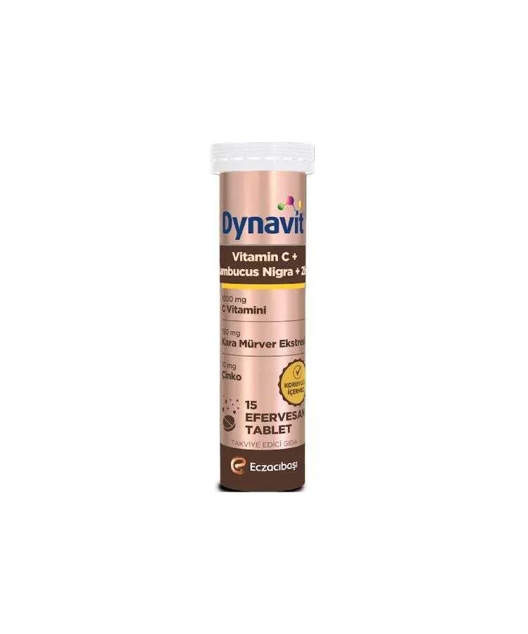 Dynavit Vitamin C+ Sambucus Nigra 15 Efervesan Tablet