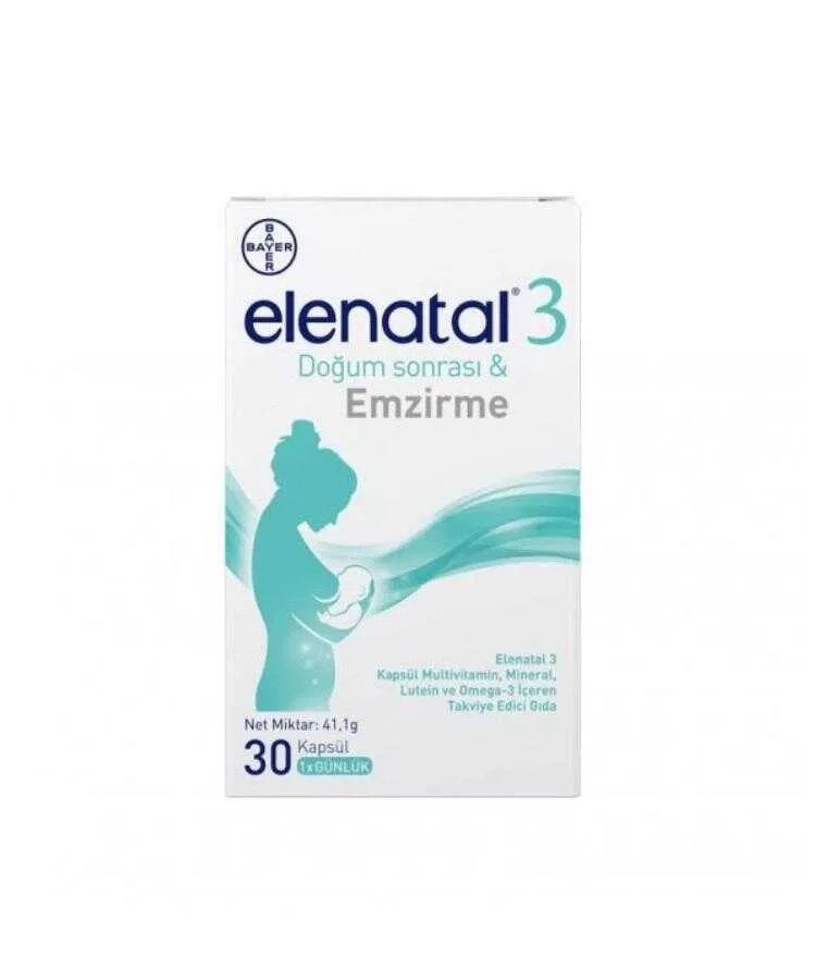 Elenatal 3 Doğum Sonrası Emzirme 30 Kapsül