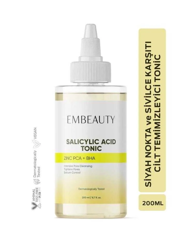 Embeauty Sivilce Ve Siyah Nokta Karşıtı Arındırıcı Salisilik Asit Tonik 200 m