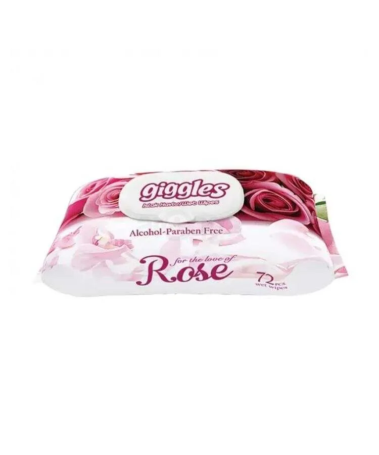 Giggles Islak Havlu Gül Kokulu 72'li