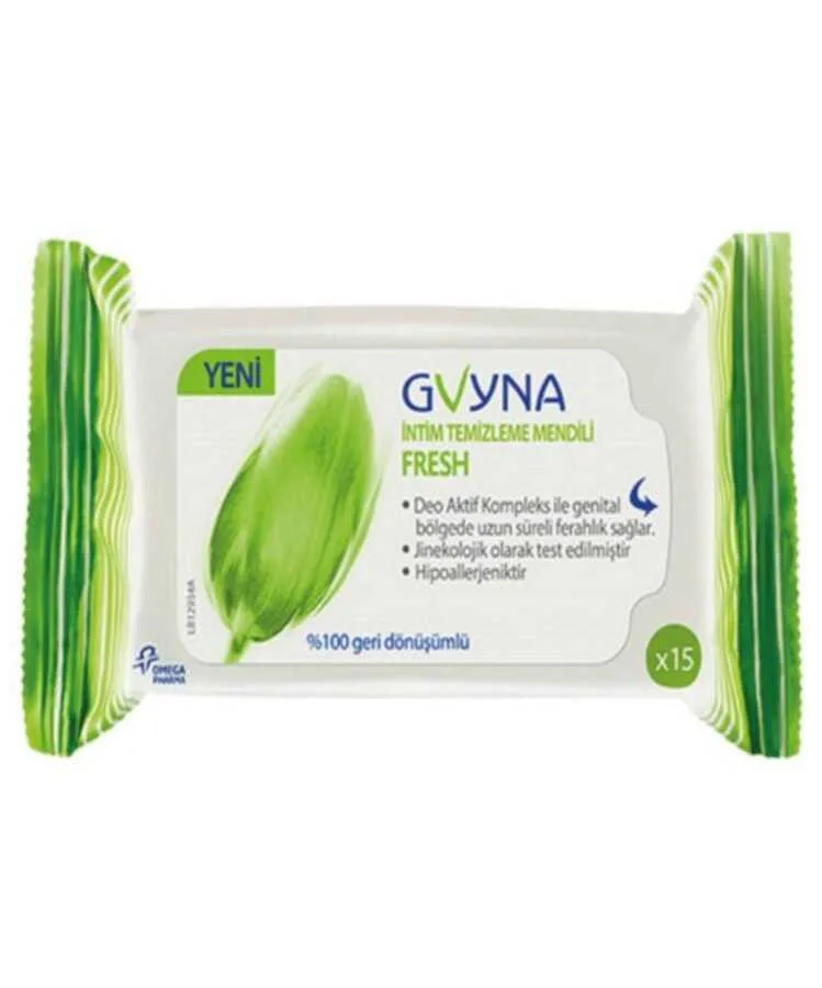 Gvyna İntim Fresh Temizleme Mendili 15 Adet