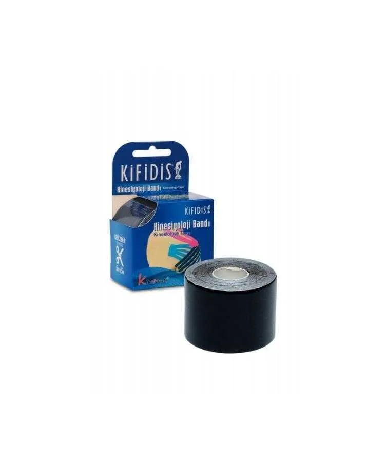 Kifidis Sporcu Bandı 5cm x 5m Siyah