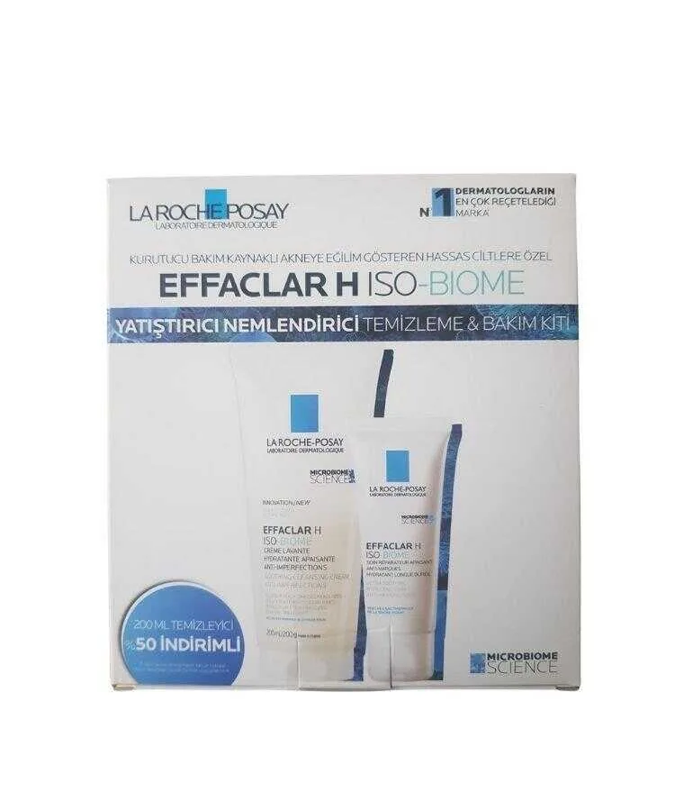 La Roche Posay Effaclar H Iso Biome Yatıştırıcı Nemlendirici Temizleme Bakım Kiti