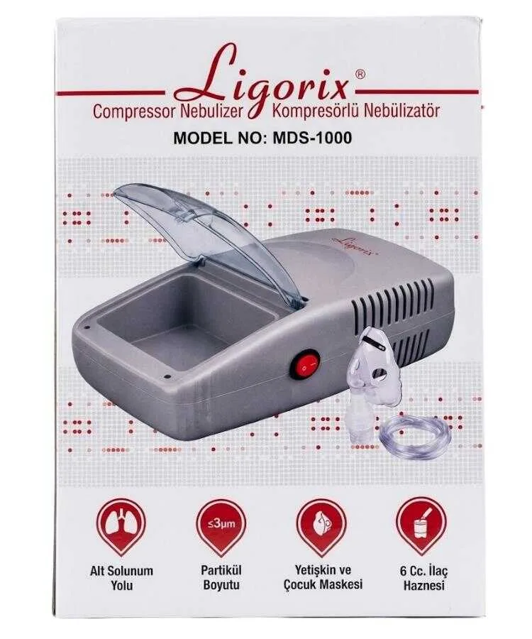 Ligorix Kapaklı Nebulizatör MDS-1000
