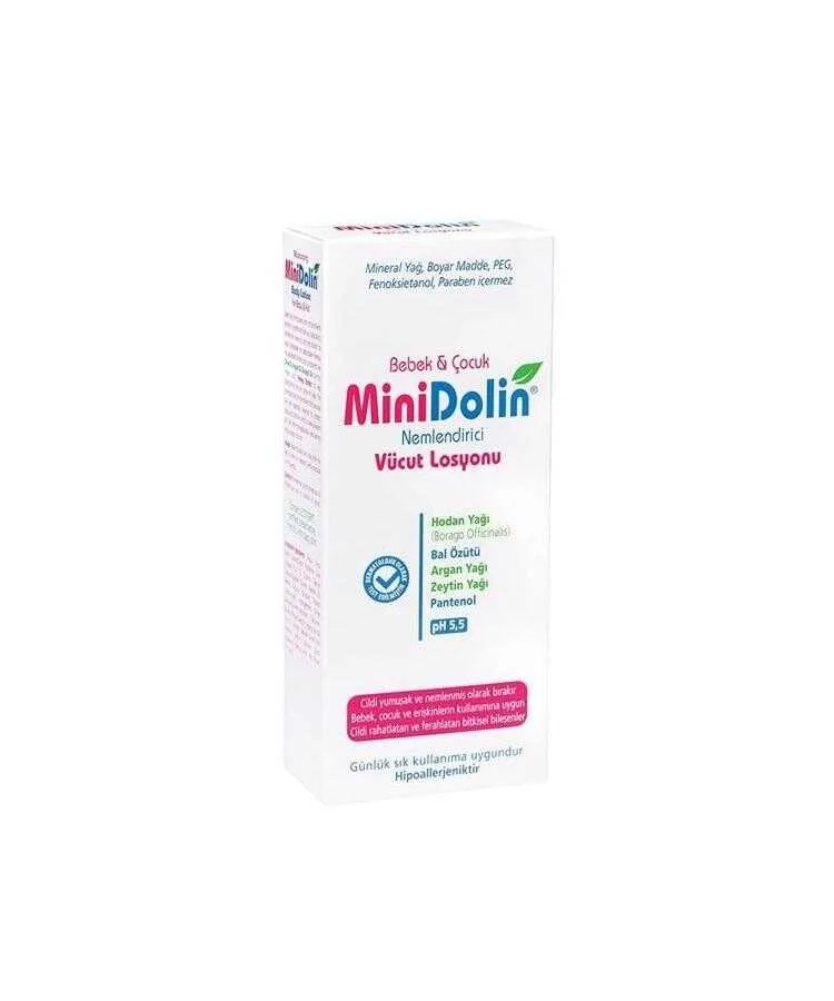 Minidolin Bebek ve Çocuklar İçin Nemlendirici Vücut Losyonu 250 ML