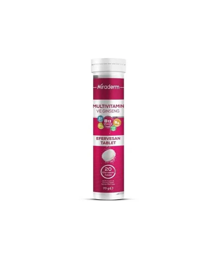 Miraderm Multivitamin Ginseng Efervesan 20 Tablet