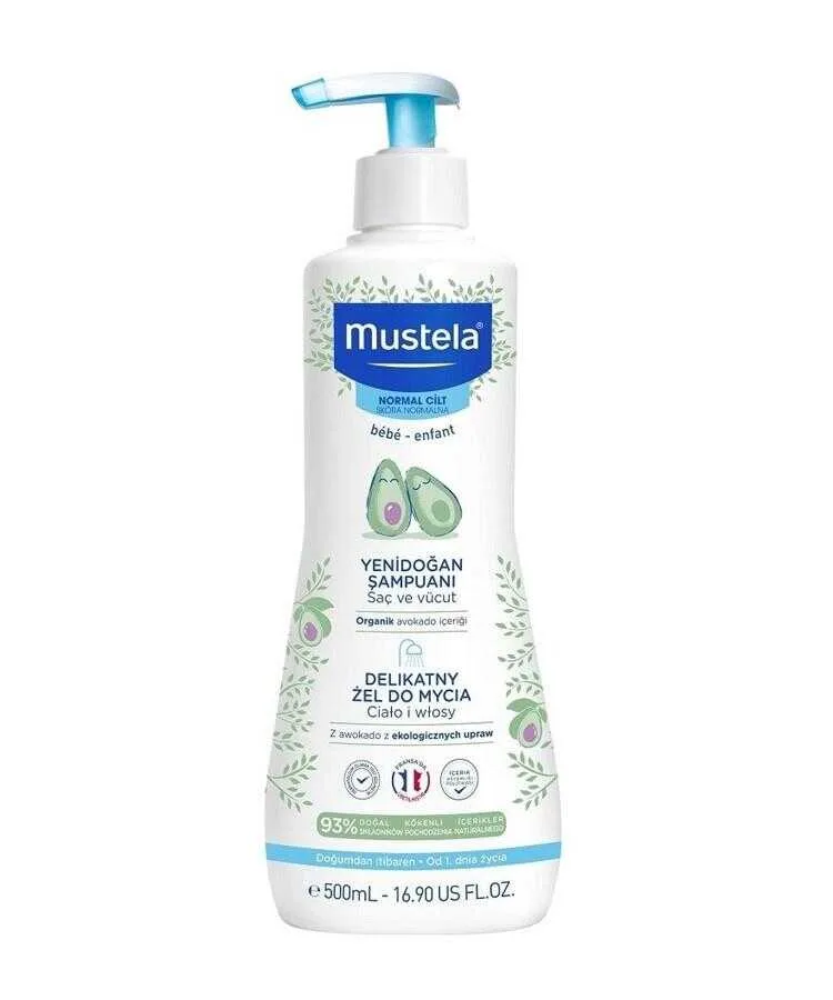 Mustela Gentle Cleansing Gel Yenidoğan Bebek Şampuanı 500 ML