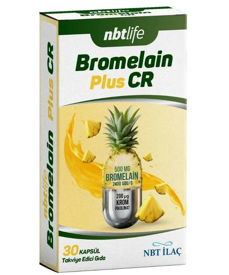 NBT Life Bromelain Plus Cr 30 Kapsül