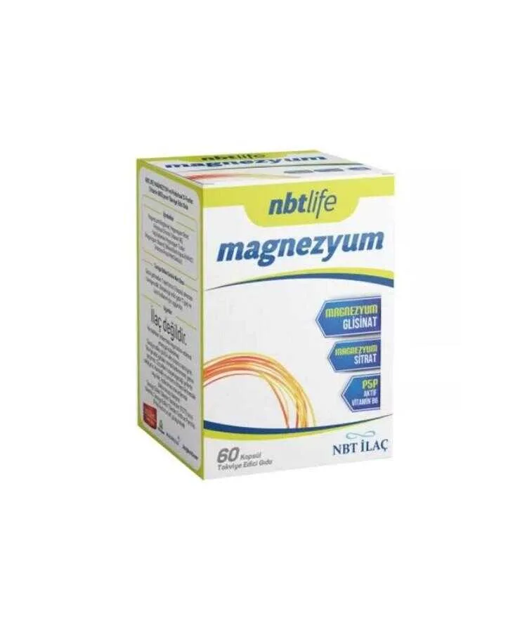 Nbt Life Magnezyum Bisglisinat ve Sitrat 60 Kapsül