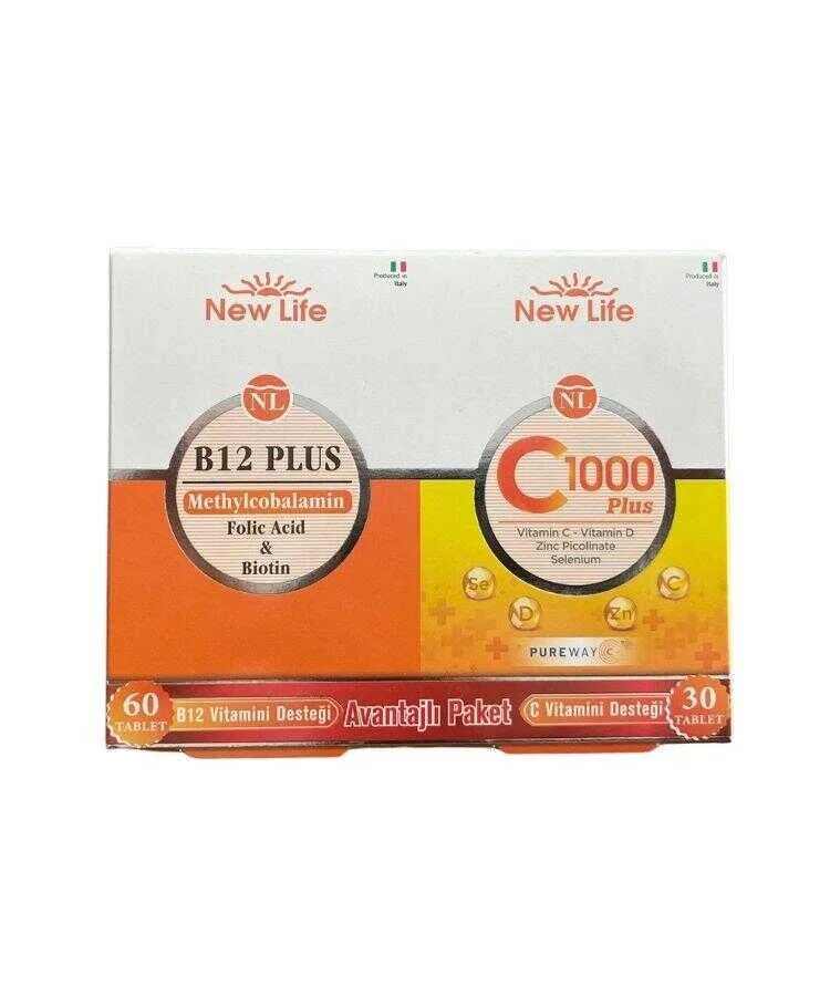 New Life C 1000 Plus 30 Tablet + B12 Plus 60 Tablet Avantajlı Paket