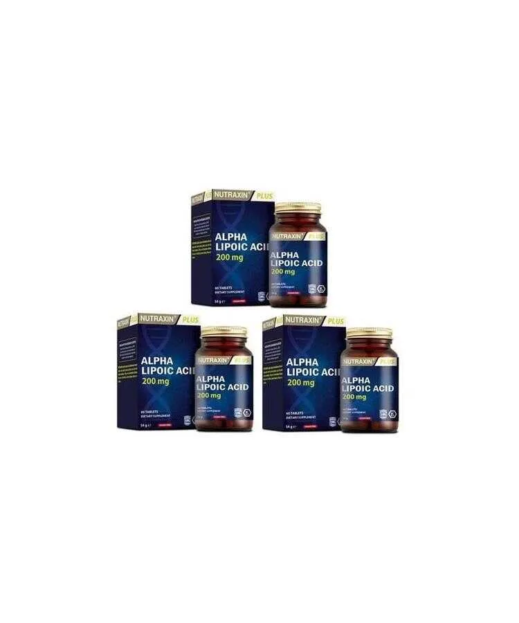 NUTRAXİN ALPHA LİPOİC ACİD 60 TABLET x 3 ADET