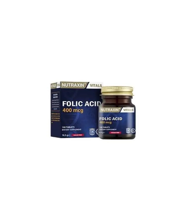 Nutraxin Folic Acid 400 Mcg 100 Tablet
