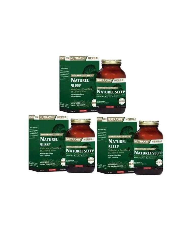 NUTRAXİN NATUREL SLEEP 60 KAPSÜL x 3 ADET