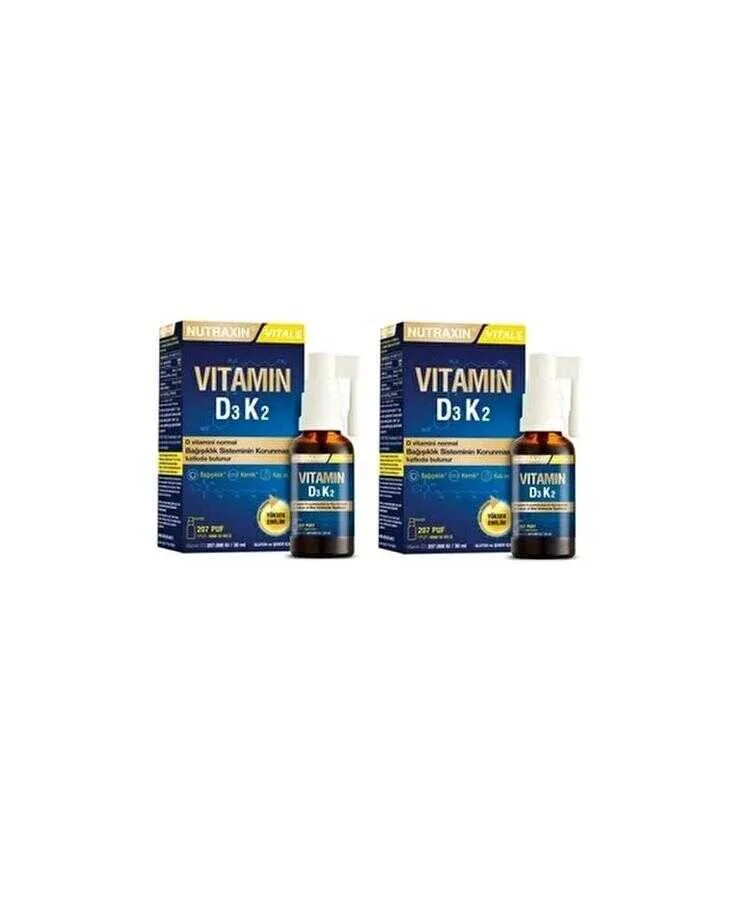 Nutraxin Vitamin D3K2 Sprey 30 ML x 2 Adet