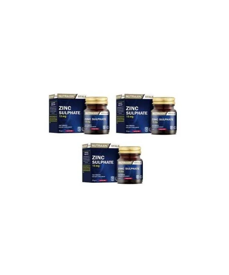 Nutraxin Zinc 15 Mg 100 Tablet x 3 Adet