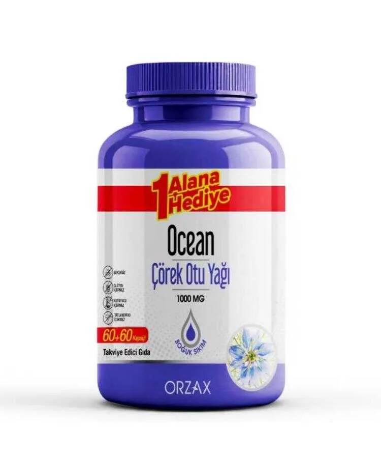 Ocean Çörek Otu Yağı 120 Kapsül
