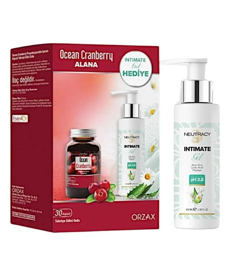 Ocean Cranberry Turna Yemişi Ekstresi 30 Kapsül + Neutracy İntim Jel 100 ml Hediyeli