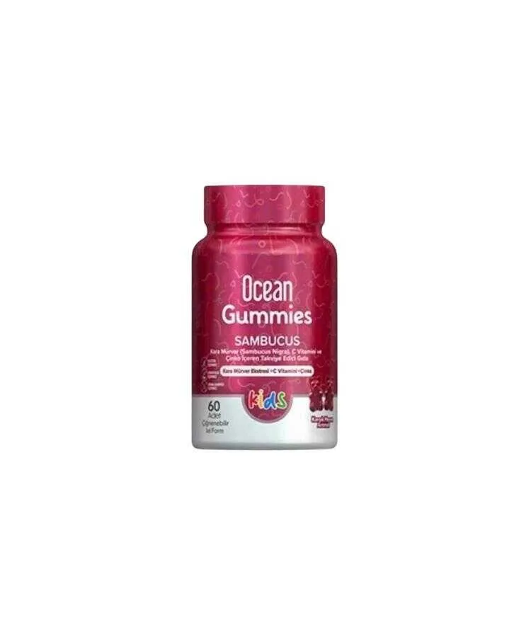 Ocean Gummies Sambucus 60 Adet Çiğnenebilir Jel Form