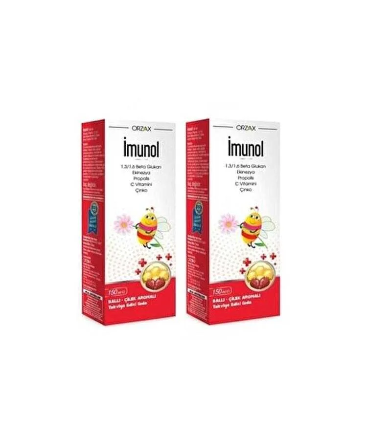 Ocean İmunol Ballı Çilek Aromalı Şurup 150 ML 2'li Paket