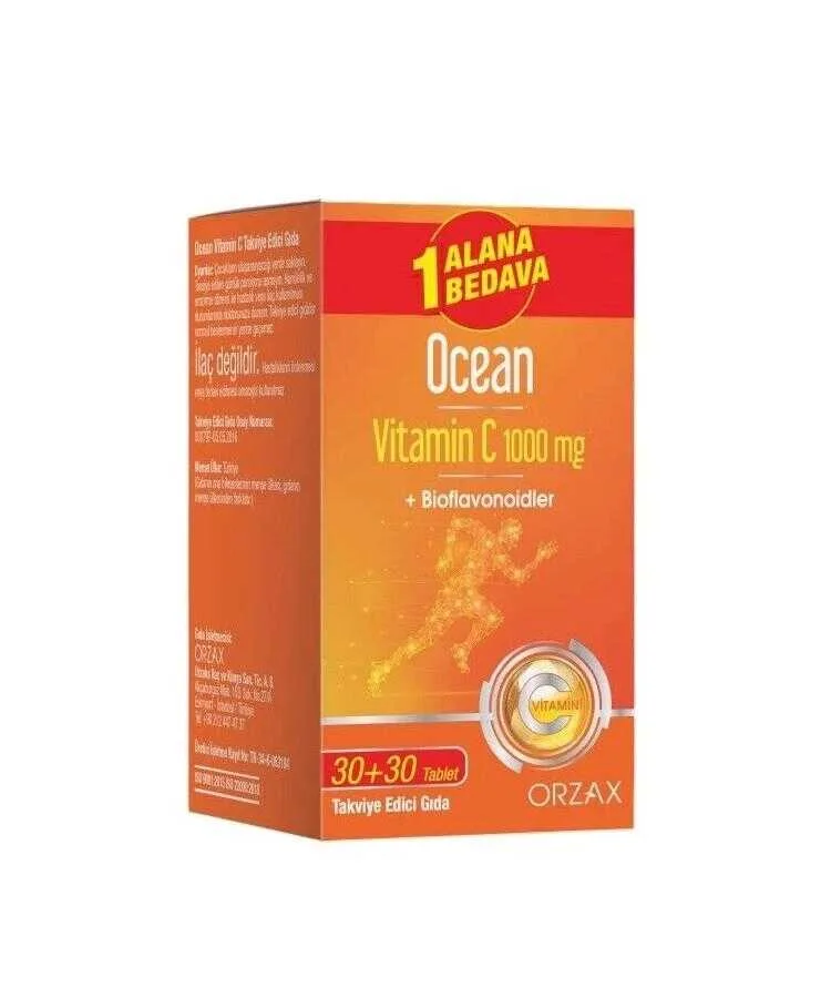 Ocean Vitamin C 1000 mg 30 Tablet Avantajlı Paket