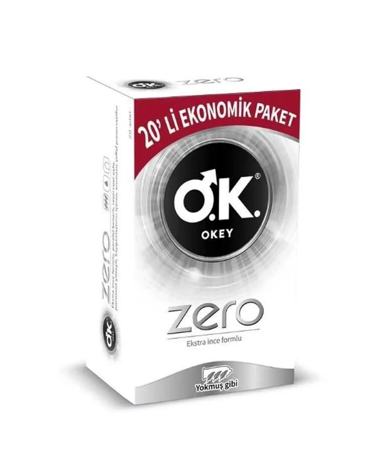 Okey Prezervatif Zero Ekstra İnce Formlu 20'li