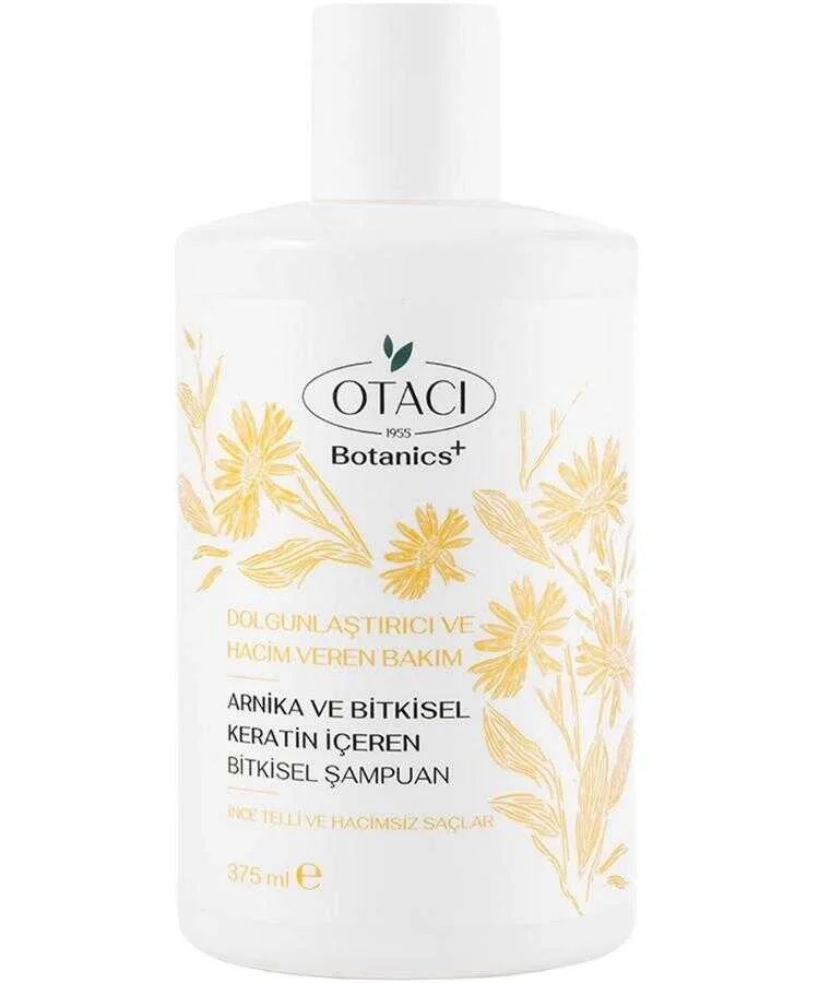Otaci Botanics Dolgunluk ve Hacim Veren Bakım Arnika ve Bitkisel Keratin İçeren Bitkisel Şampuan 375 ML