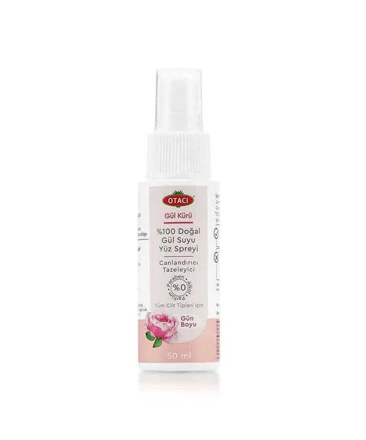 Otacı Gül Kürü %100 Doğal Gül Suyu Yüz Spreyi 50 ML