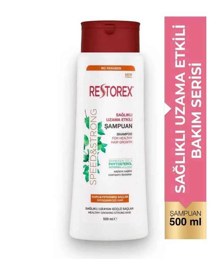Restorex Sağlıklı Uzama Etkili Kuru ve Yıpranmış Saçlar için Şampuan 500 ml