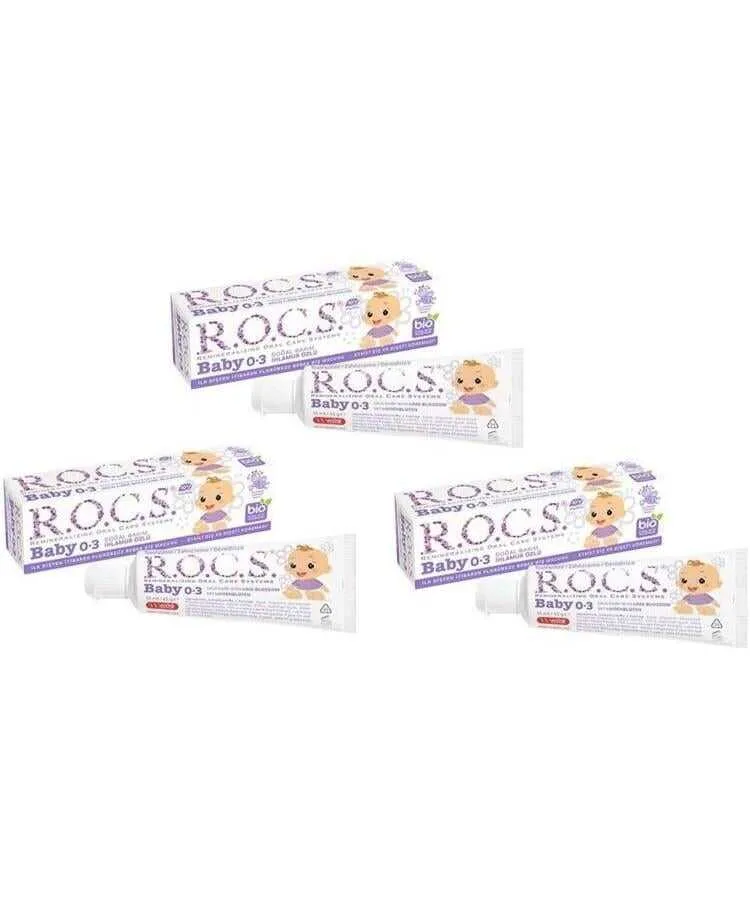 ROCS BABY 0-3 YAŞ IHLAMUR ÖZLÜ  DİŞ MACUNU 35 ML x 3 ADET