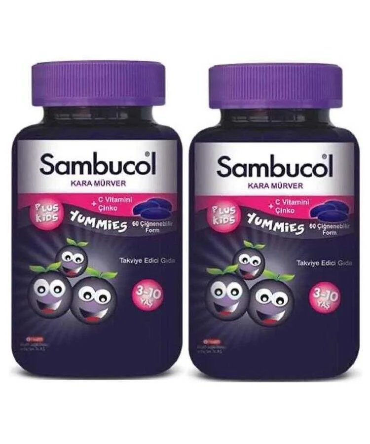 Sambucol Plus Kids Yummies 60 Tablet 2'li