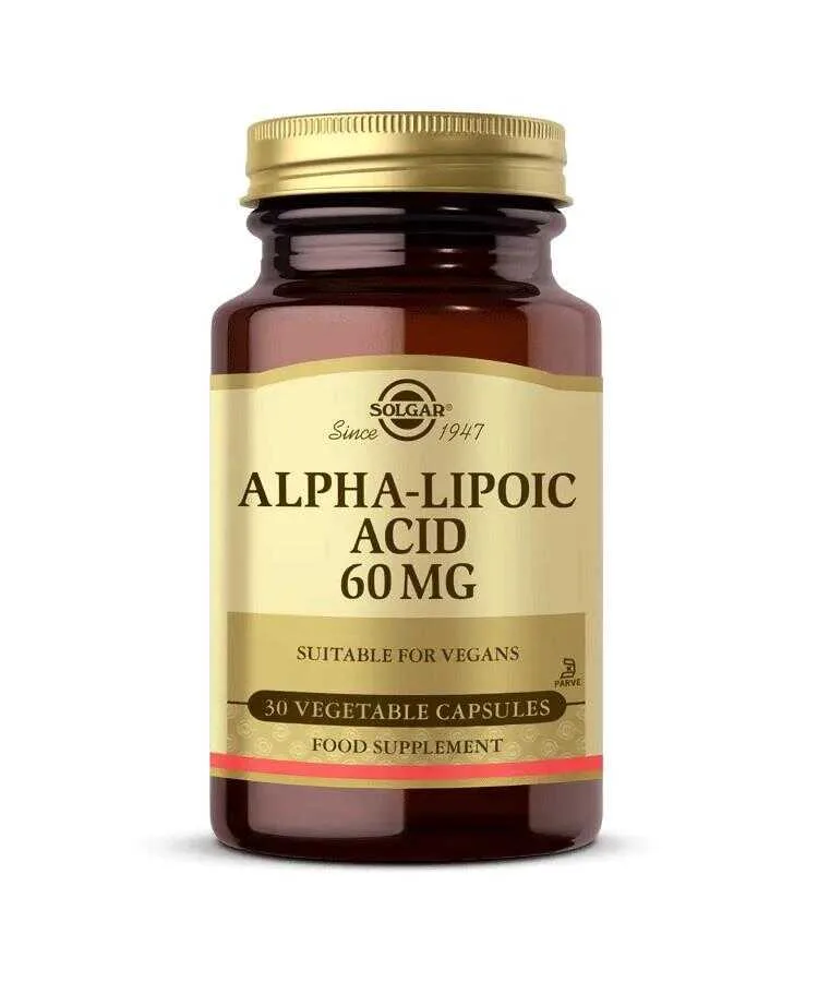 Solgar Alpha Lipoic Acid 60 Mg 30 Kapsül