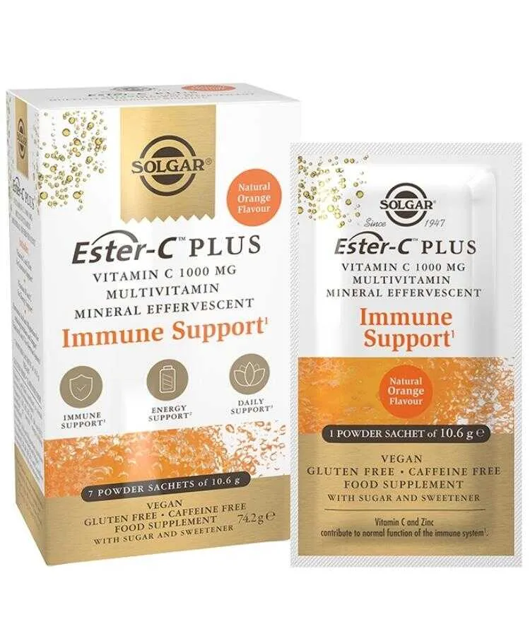 Solgar Ester C 1000 mg Multi Efervesan 7 Saşe