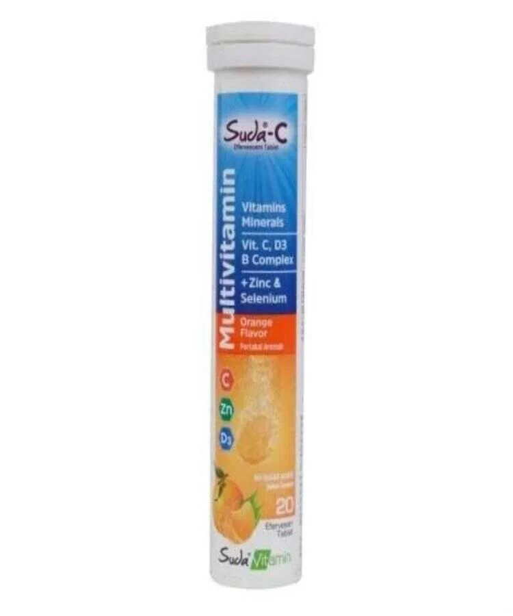 Suda C Multivitamin Orange 20 Efervesan Tablet